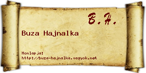 Buza Hajnalka névjegykártya
